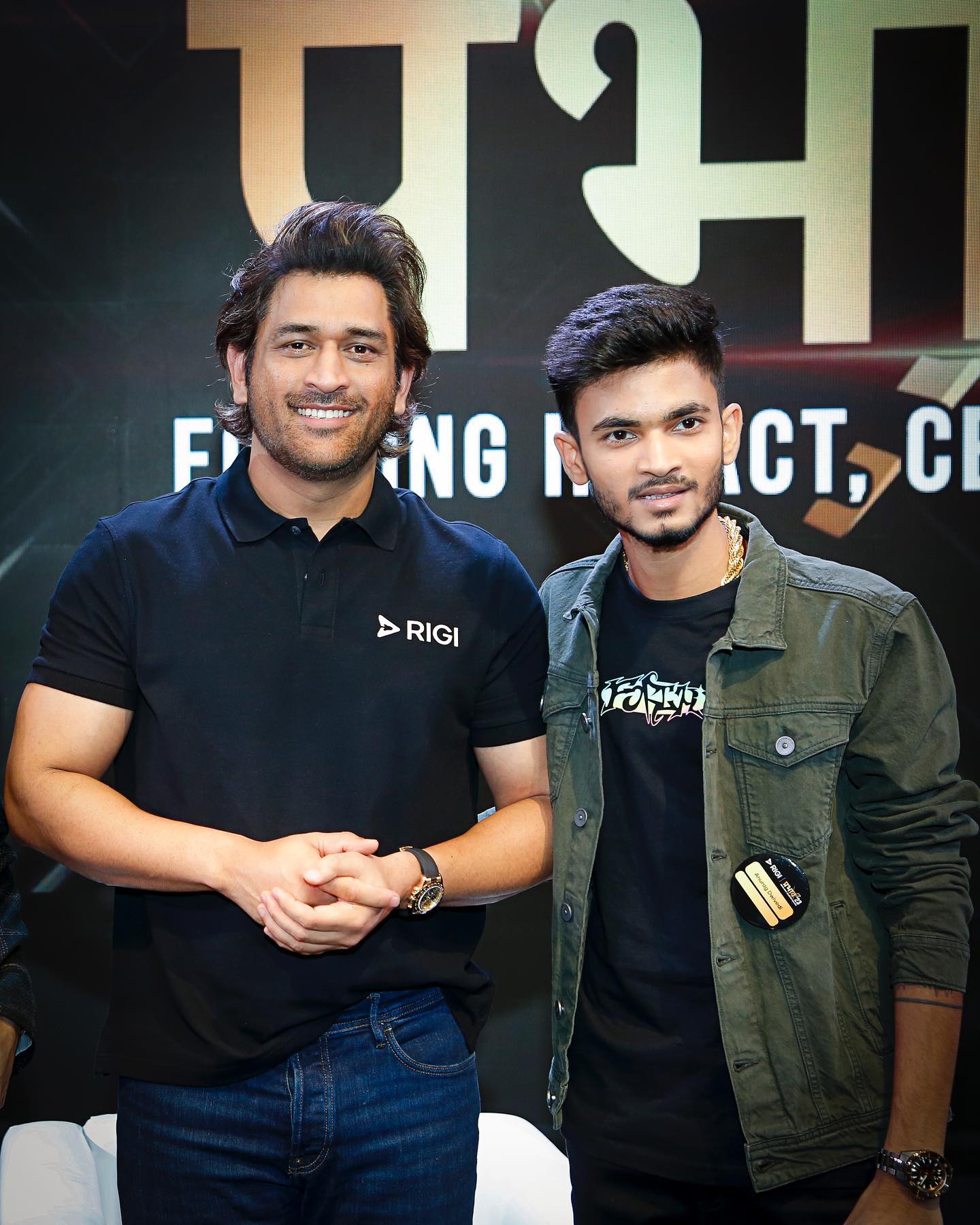 anurag dwivedi with ms dhoni