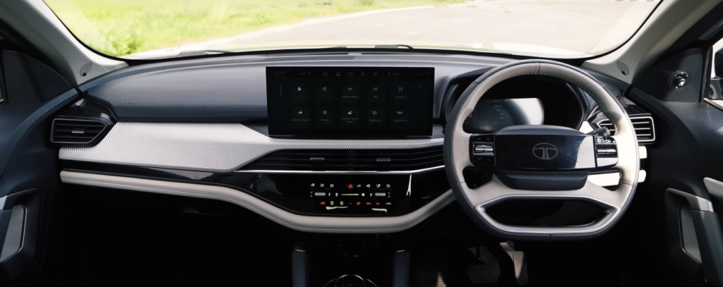 interior of tata harrier ev